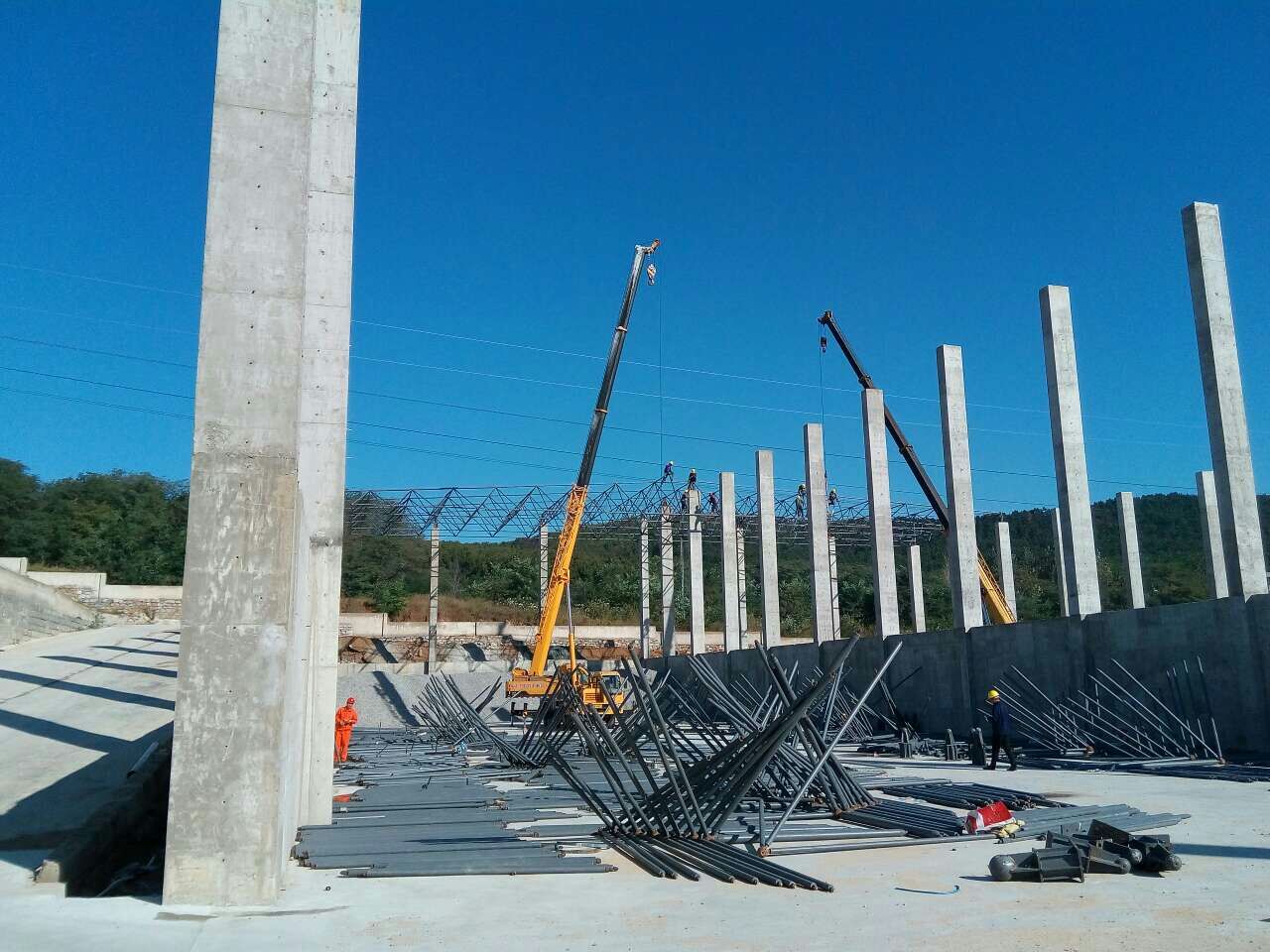 防城港威海搅拌站网架